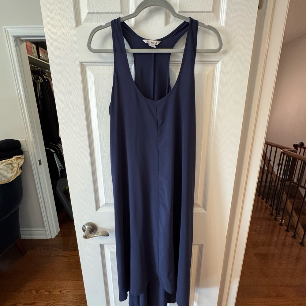Athleta Presidio Deep Blue Navy High Low Tank Dress for Travel